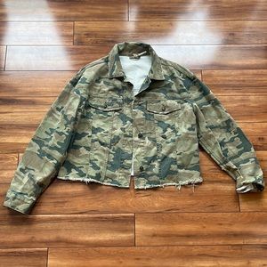 free people camo jean jacket